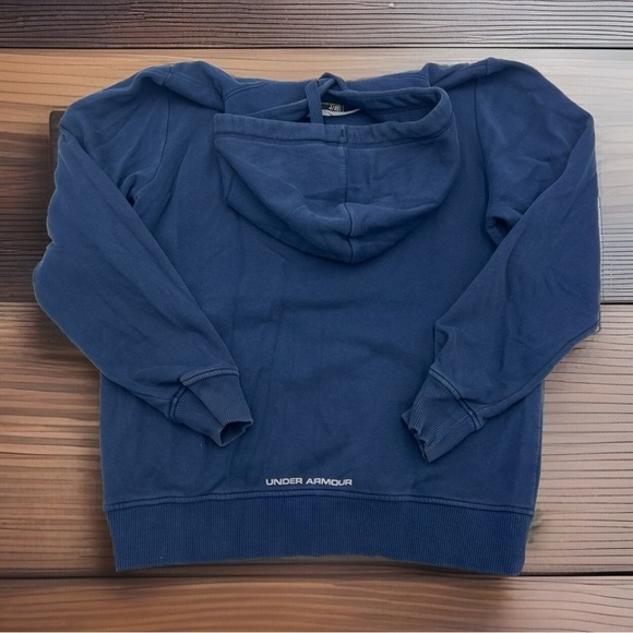Under Armour Graphic Hoodie Men’s S Blue Pullover‎ Sweatshirt Loose Fit - Picture 2 of 5